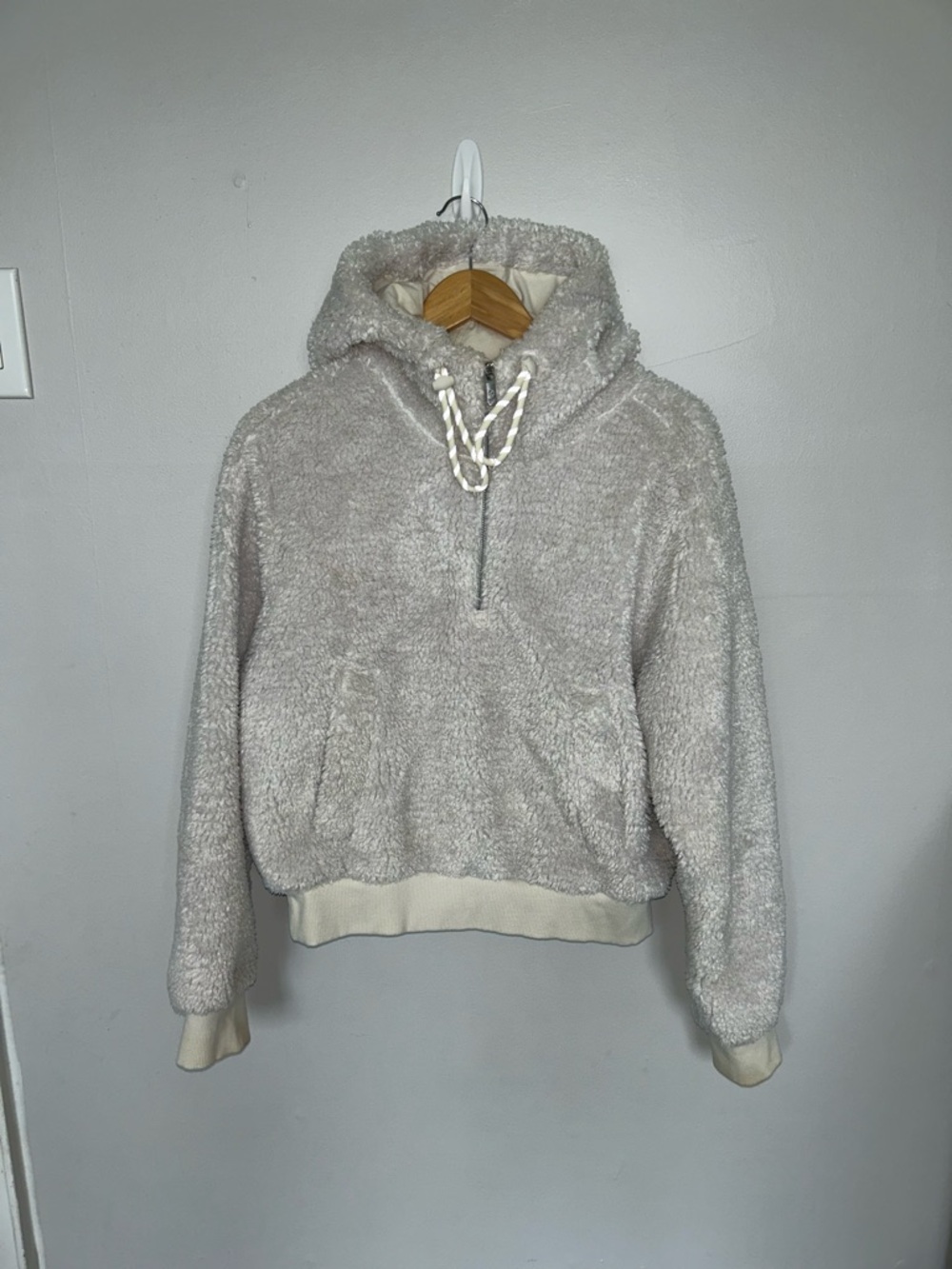 lululemon athletica Cream Sherpa Half-Zip Hoodie
